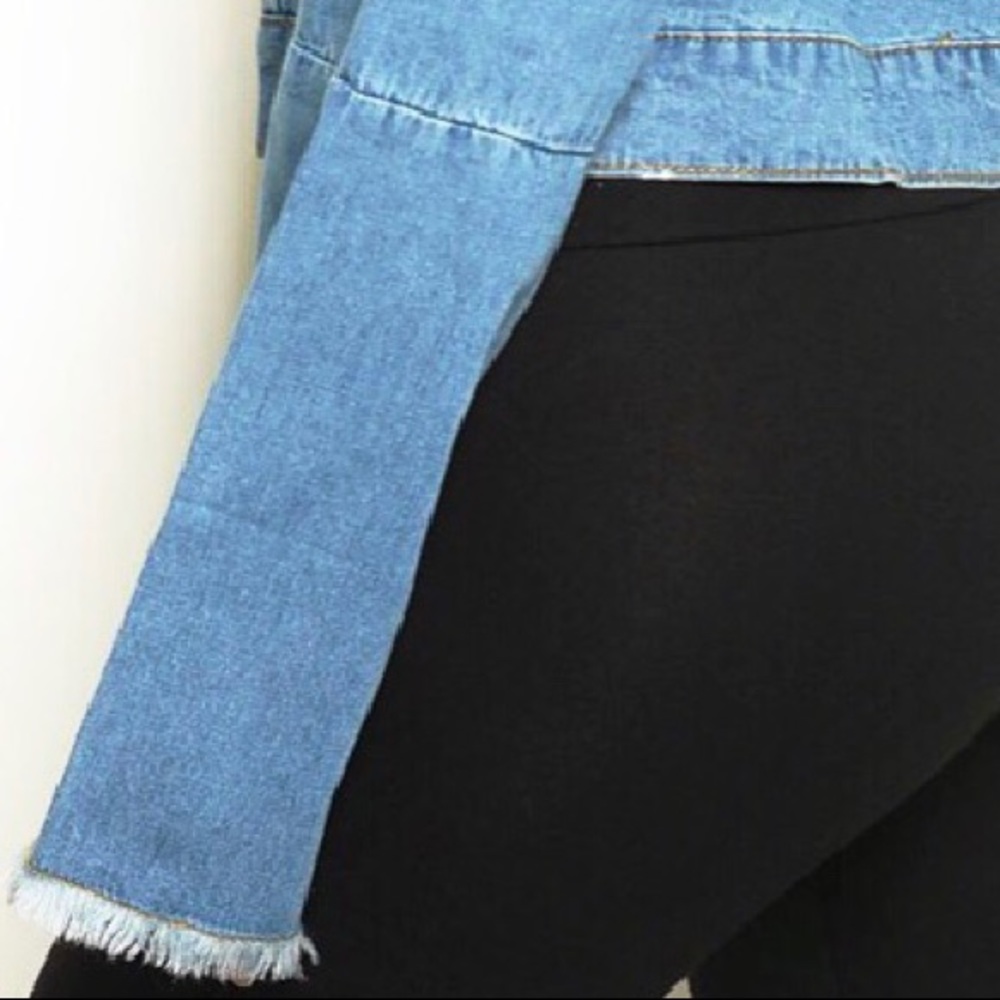 SWEATHEART OFF THE SHOULDER TOO DENIM JACKET - Picture 5 of 5